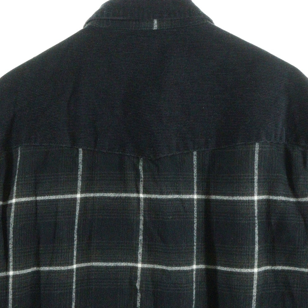 DIESEL(ディーゼル) ウェスタンシャツ 長袖シャツ コーデュロイ チェック ブラック