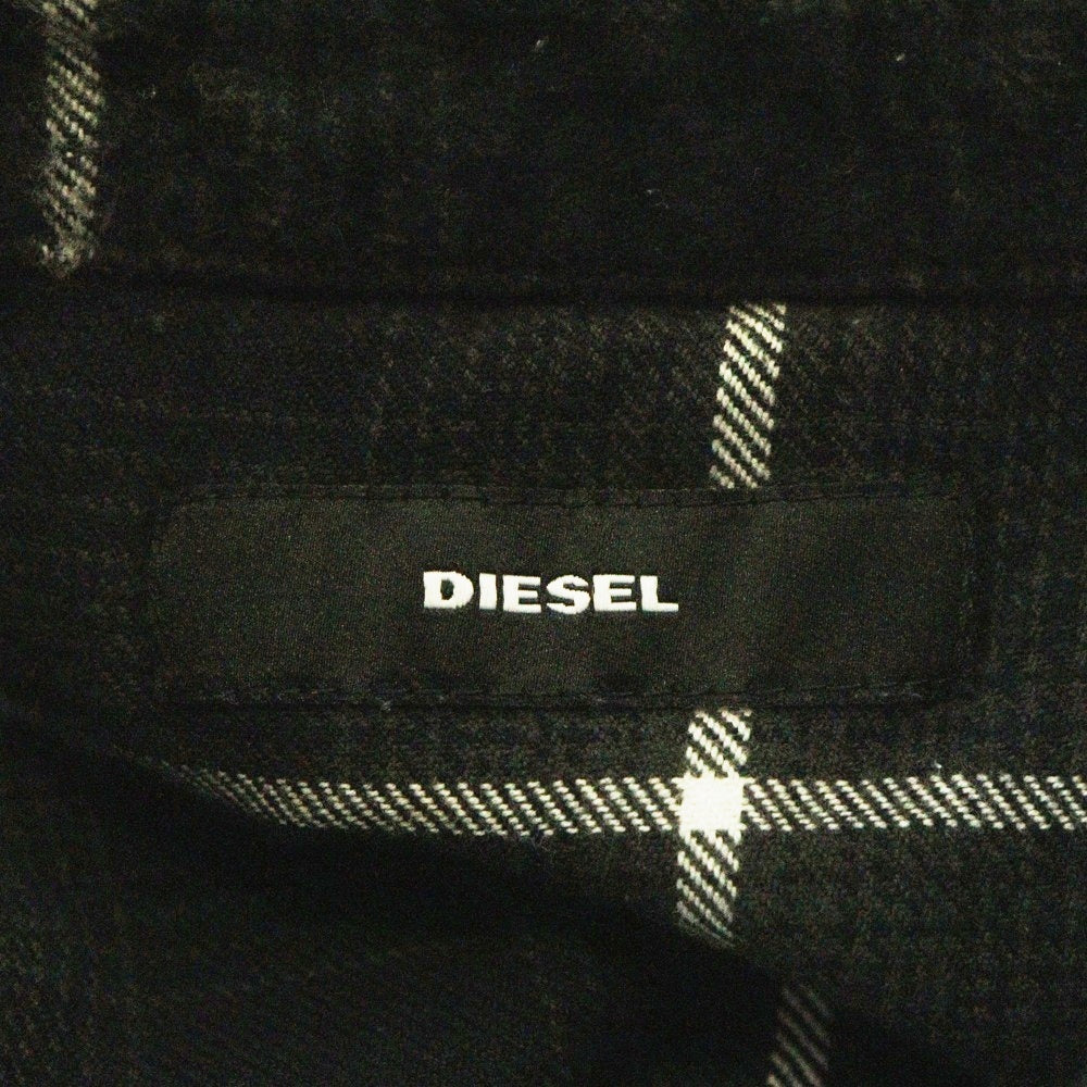 DIESEL(ディーゼル) ウェスタンシャツ 長袖シャツ コーデュロイ チェック ブラック