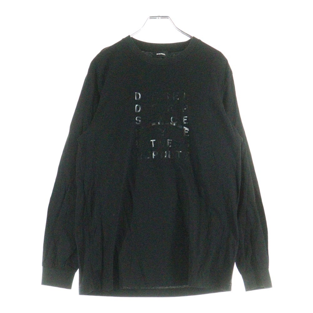 DIESEL(ディーゼル) ロングスリーブTシャツ 長袖カットソー フロントプリント ブラック