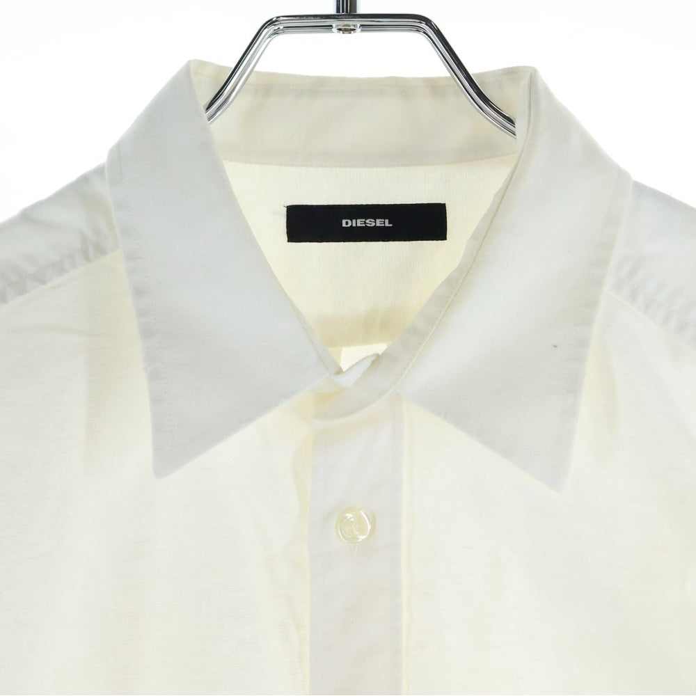 DIESEL(ディーゼル) 長袖シャツ コットンシャツ 胸ポケット ホワイト