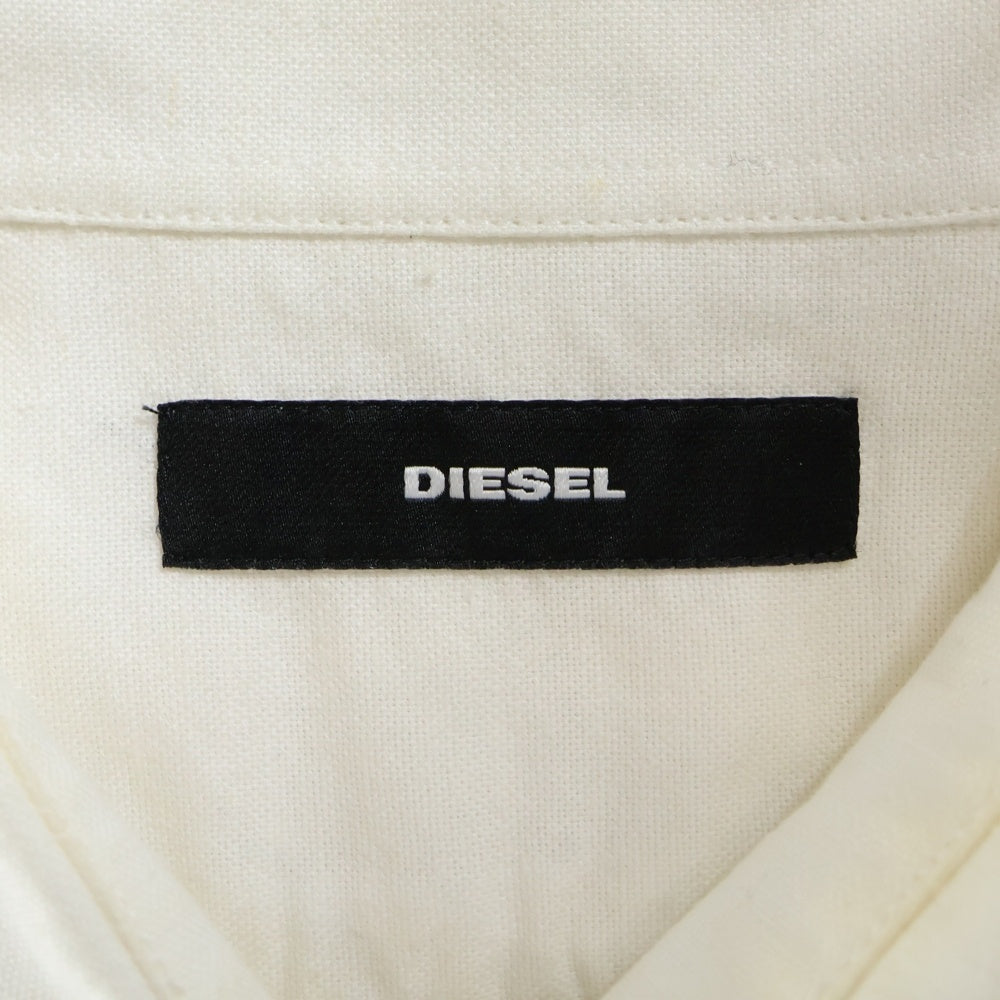 DIESEL(ディーゼル) 長袖シャツ コットンシャツ 胸ポケット ホワイト