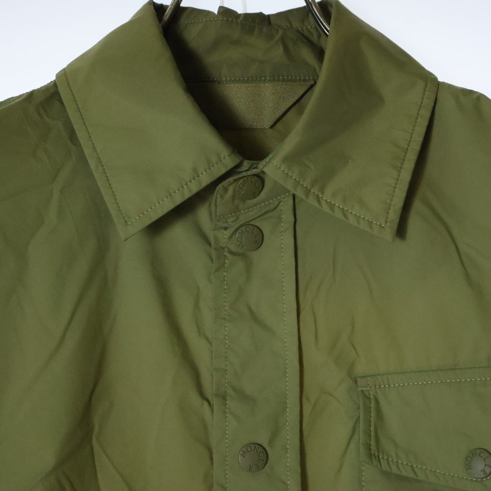 MONCLER(モンクレール) CAMICIA ロゴワッペン付 ナイロンジャケット カーキ J10912F00008 596TM