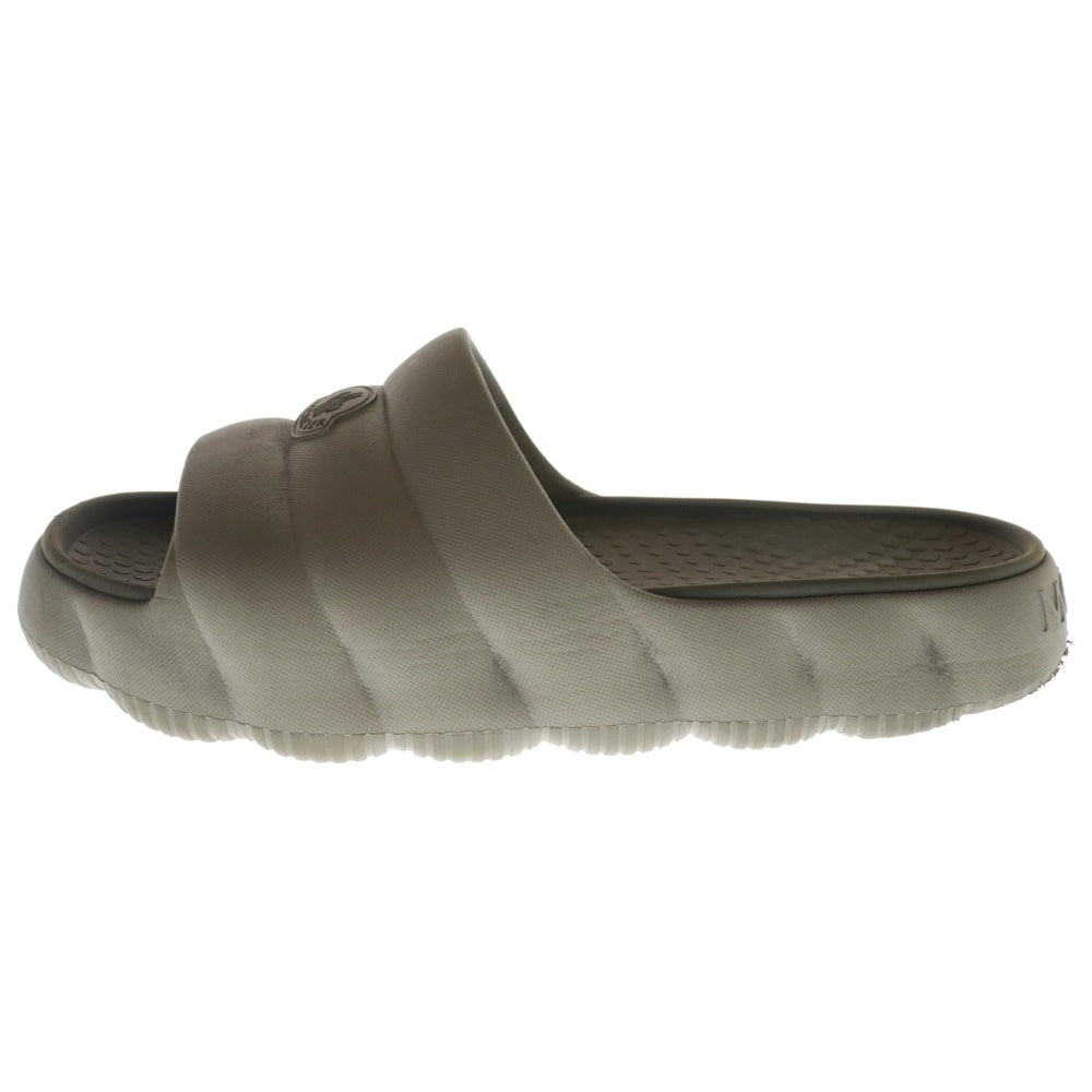MONCLER(モンクレール) LIlo Slides ロゴ付き ラバーサンダル ベージュ