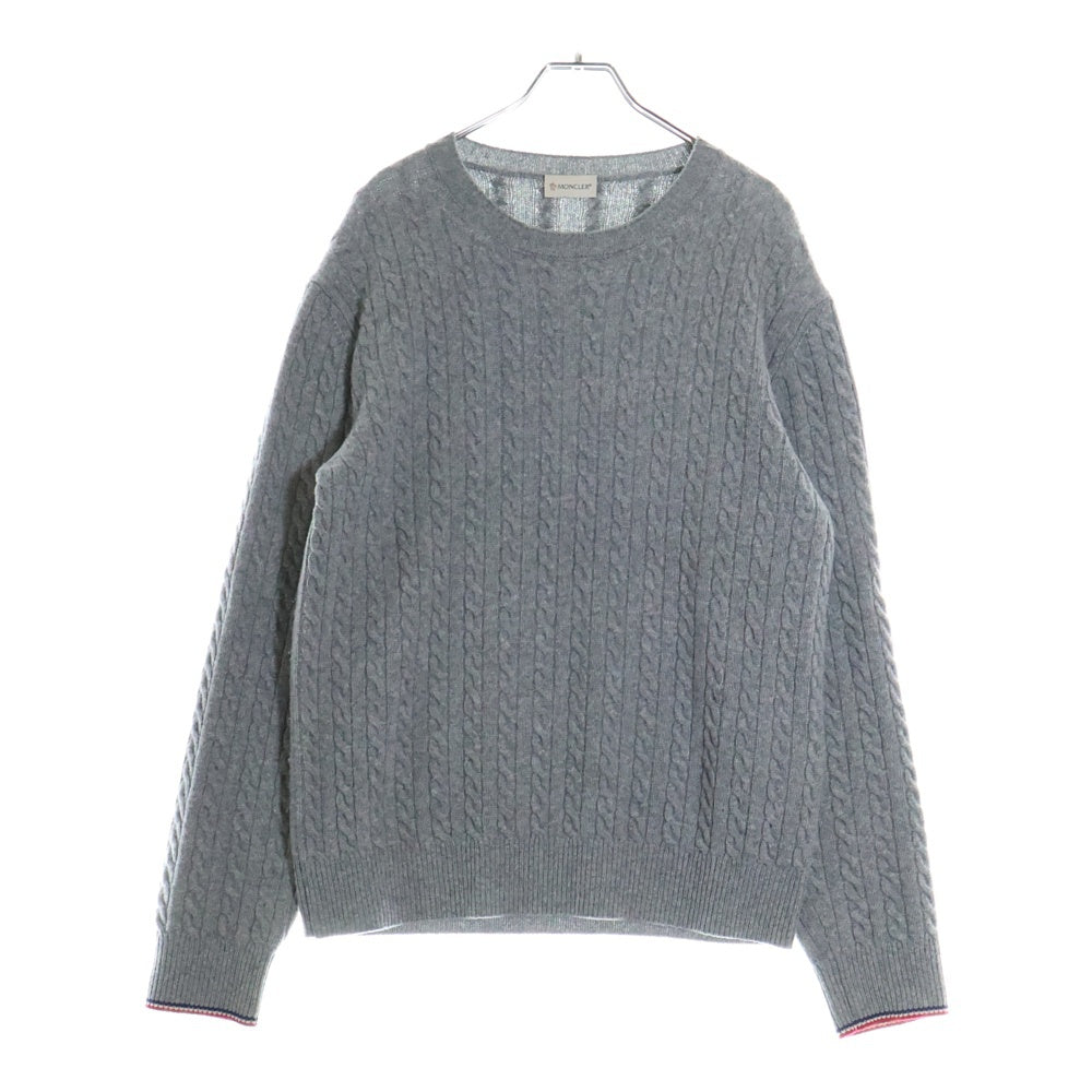 MONCLER(モンクレール) GIROCOLLO TRICOT クルーネック 長袖セーター ニット グレー I20919C00027 M1127