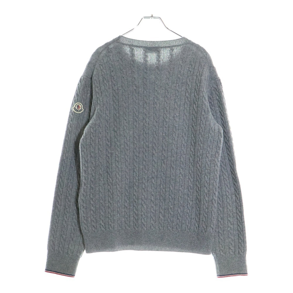 MONCLER(モンクレール) GIROCOLLO TRICOT クルーネック 長袖セーター ニット グレー I20919C00027 M1127