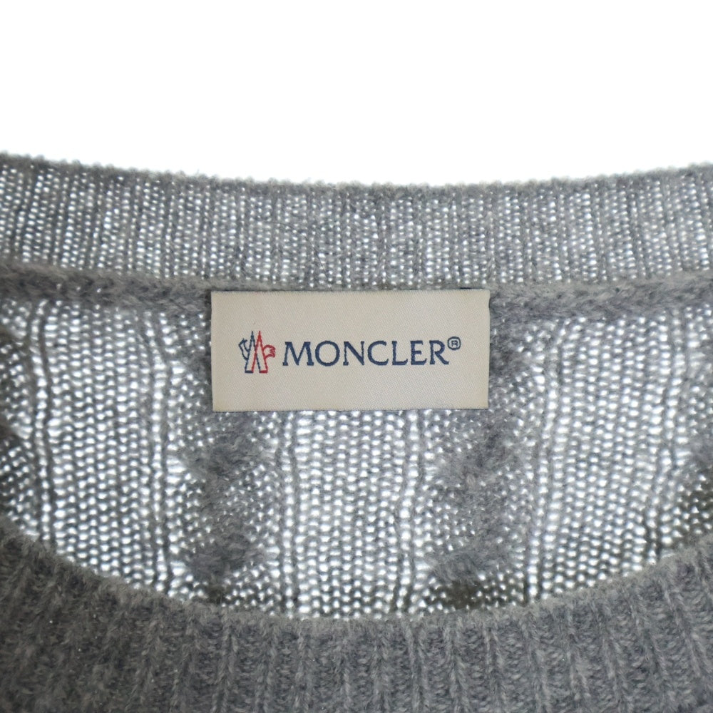 MONCLER(モンクレール) GIROCOLLO TRICOT クルーネック 長袖セーター ニット グレー I20919C00027 M1127