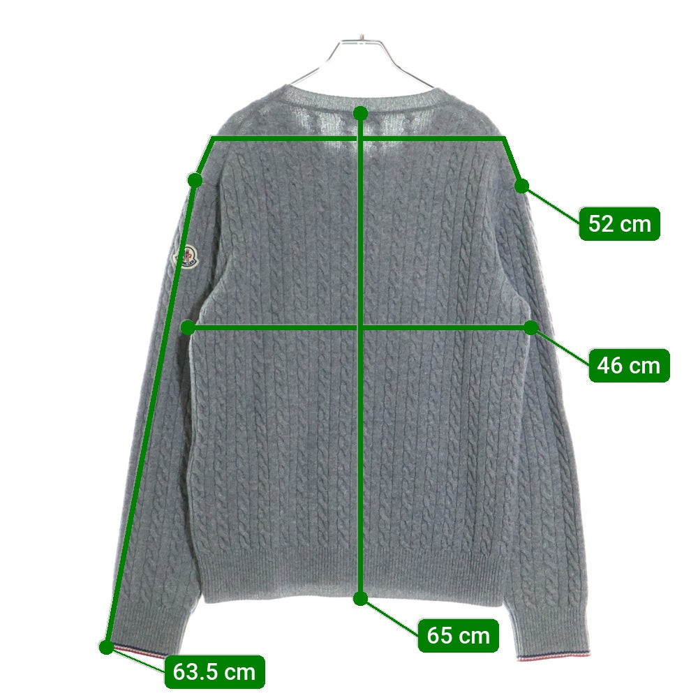 MONCLER(モンクレール) GIROCOLLO TRICOT クルーネック 長袖セーター ニット グレー I20919C00027 M1127