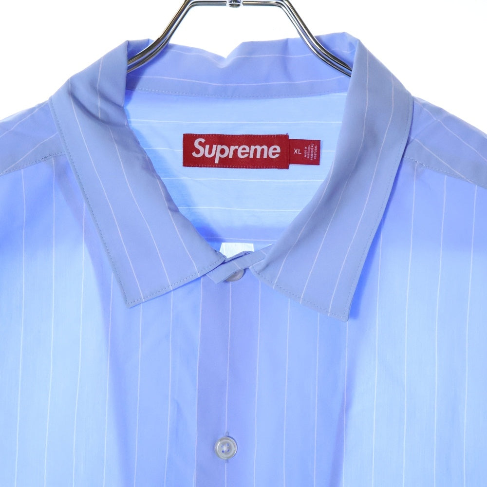 SUPREME(シュプリーム) 25SS Stripe S/S Pajama Shirt ストライプ ショートスリーブ パジャマシャツ 半袖シャツ ブルー
