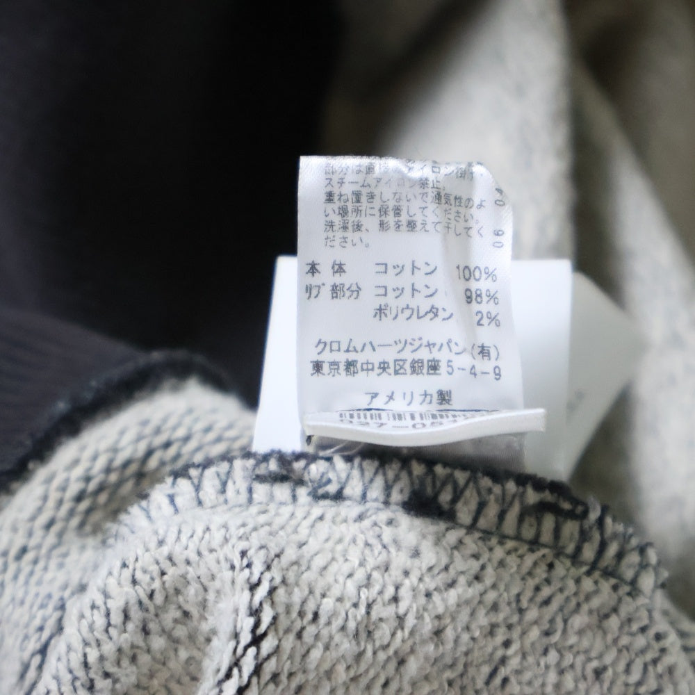 CHROME HEARTS(クロムハーツ) GRP Y NOT 2-TND SWTSHRT ワイノット クルーネックトレーナー ロゴ刺繍 バーティカルロゴ スウェットシャツ チャコールグレー