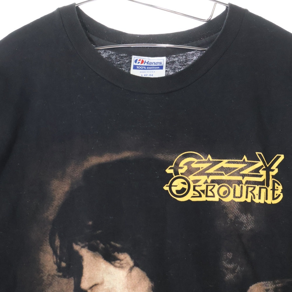 VINTAGE(ヴィンテージ) 90s ozzy osbourne オジーオズボーン HANESボディ Tシャツ 半袖カットソー ブラック