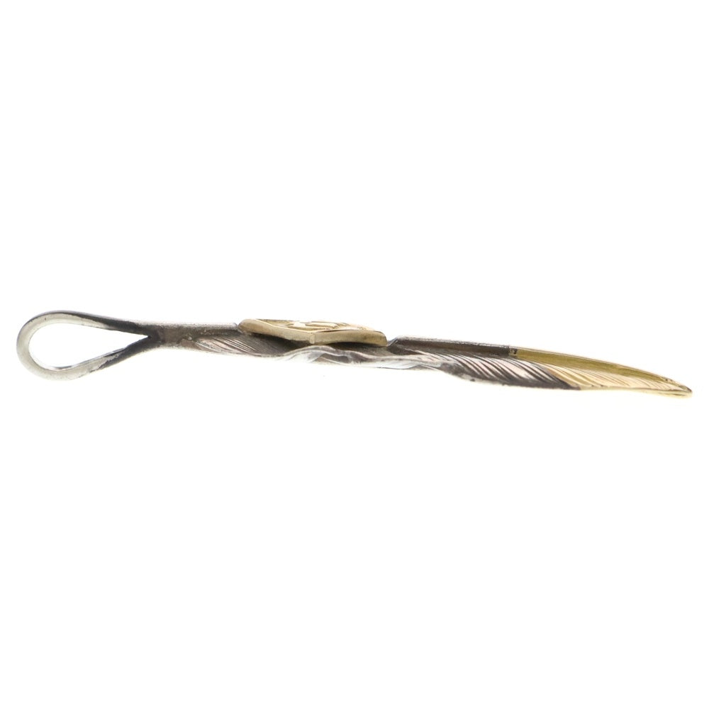 鷲見太郎(ワシミタロウ) S Feather K18 Top 02 M K18 Eagle Metal イーグルメタル付き先金フェザー右向き シルバー/ゴールド