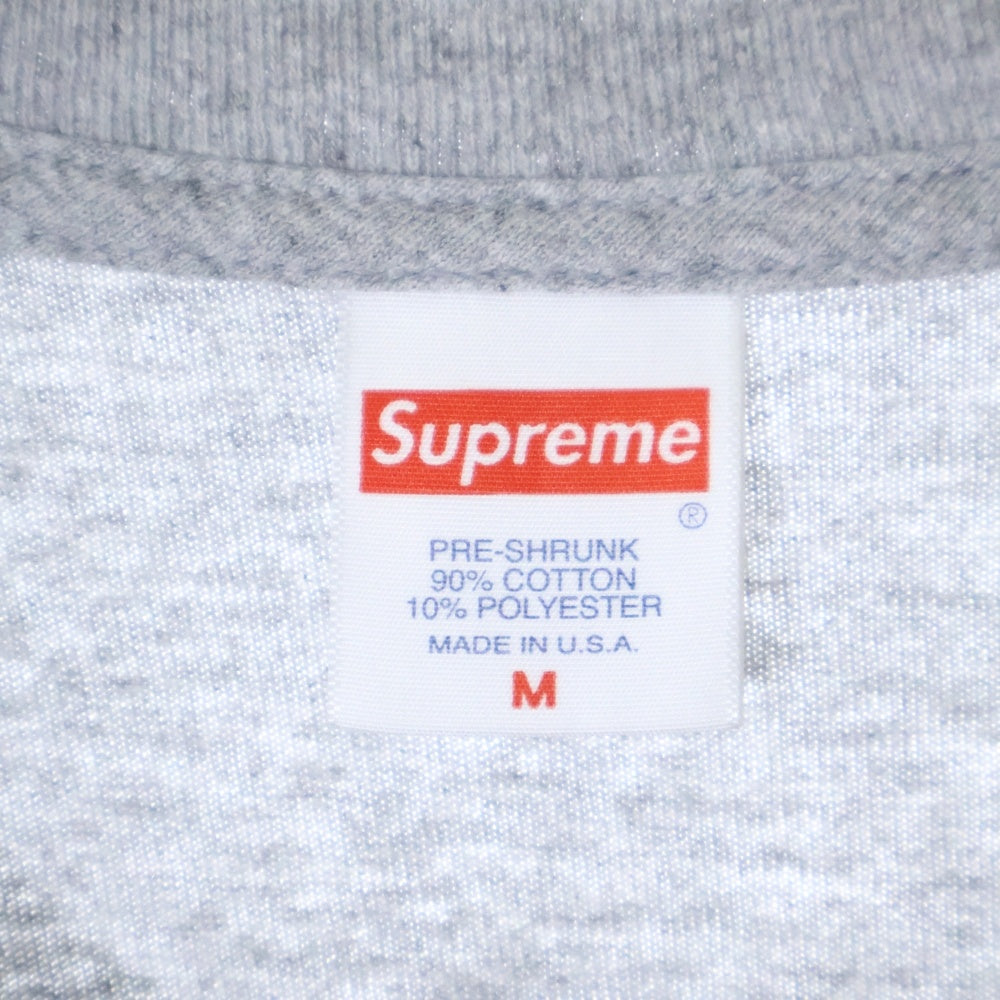 SUPREME(シュプリーム) 23SS Crown Tee クラウン ロゴプリント クルーネック半袖Tシャツ カットソー グレー