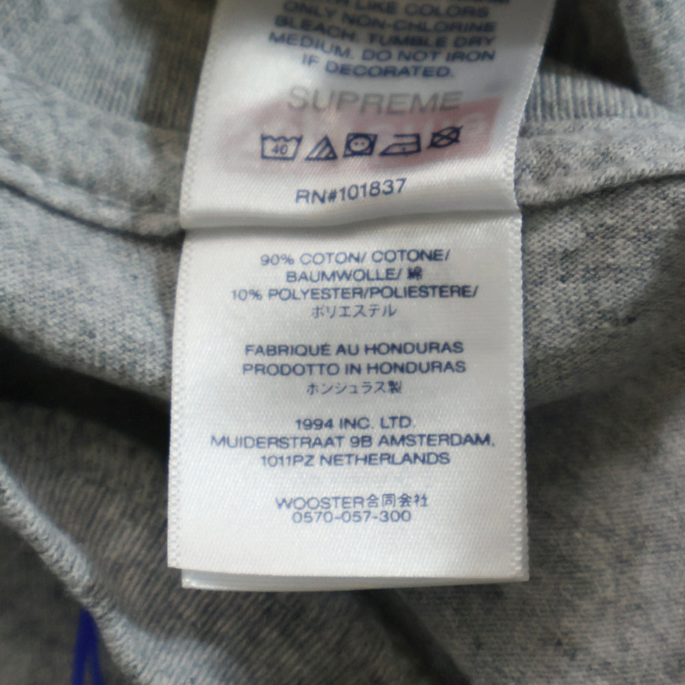 SUPREME(シュプリーム) 25SS Announcing Tee プリントロゴ クルーネック 半袖Tシャツ グレー
