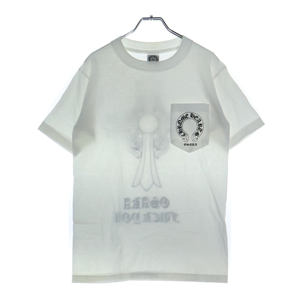 CHROME HEARTS(クロムハーツ) OLD CH OSAKA 大阪限定 バッククロスプリント クルーネック 半袖Tシャツ ホワイト