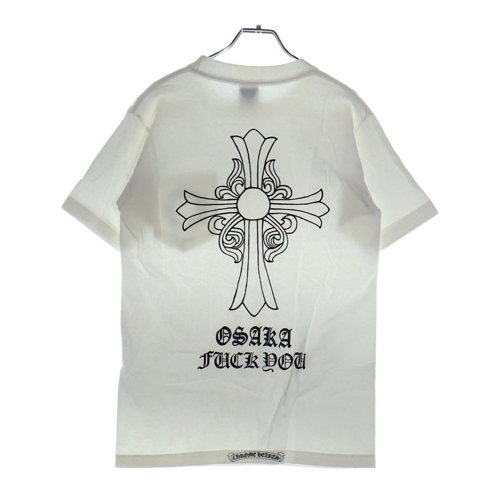 CHROME HEARTS(クロムハーツ) OLD CH OSAKA 大阪限定 バッククロスプリント クルーネック 半袖Tシャツ ホワイト