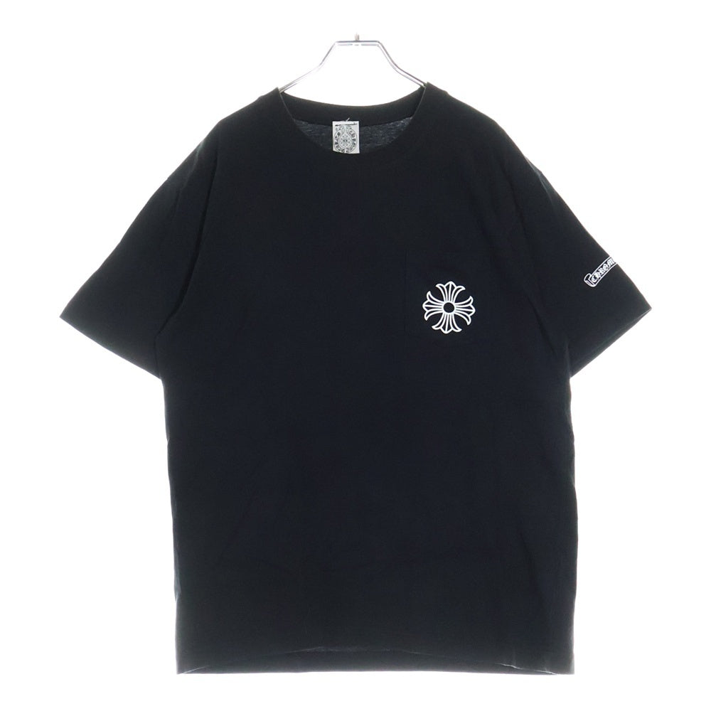 CHROME HEARTS(クロムハーツ) OLD MALIBU Exclusive Square Cross Tee マリブ限定 バックスクエアクロスプリント クルーネック 半袖Tシャツ ブラック