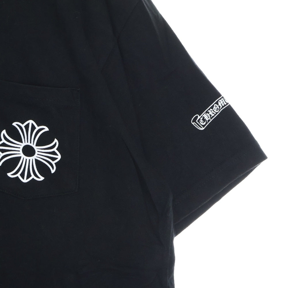 CHROME HEARTS(クロムハーツ) OLD MALIBU Exclusive Square Cross Tee マリブ限定 バックスクエアクロスプリント クルーネック 半袖Tシャツ ブラック