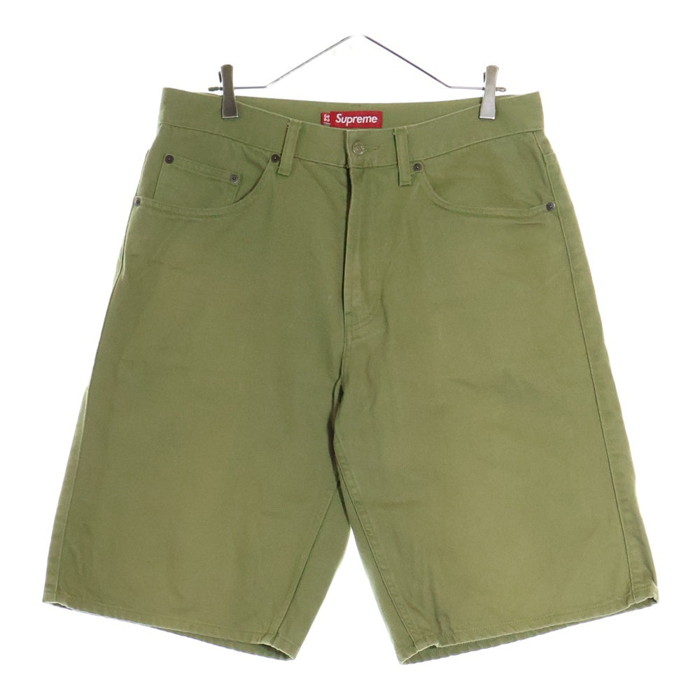 SUPREME(シュプリーム) 24SS Baggy Denim Short Light Olive クラシックロゴ刺繍 バギーデニムショーツ ハーフパンツ ライトオリーブ