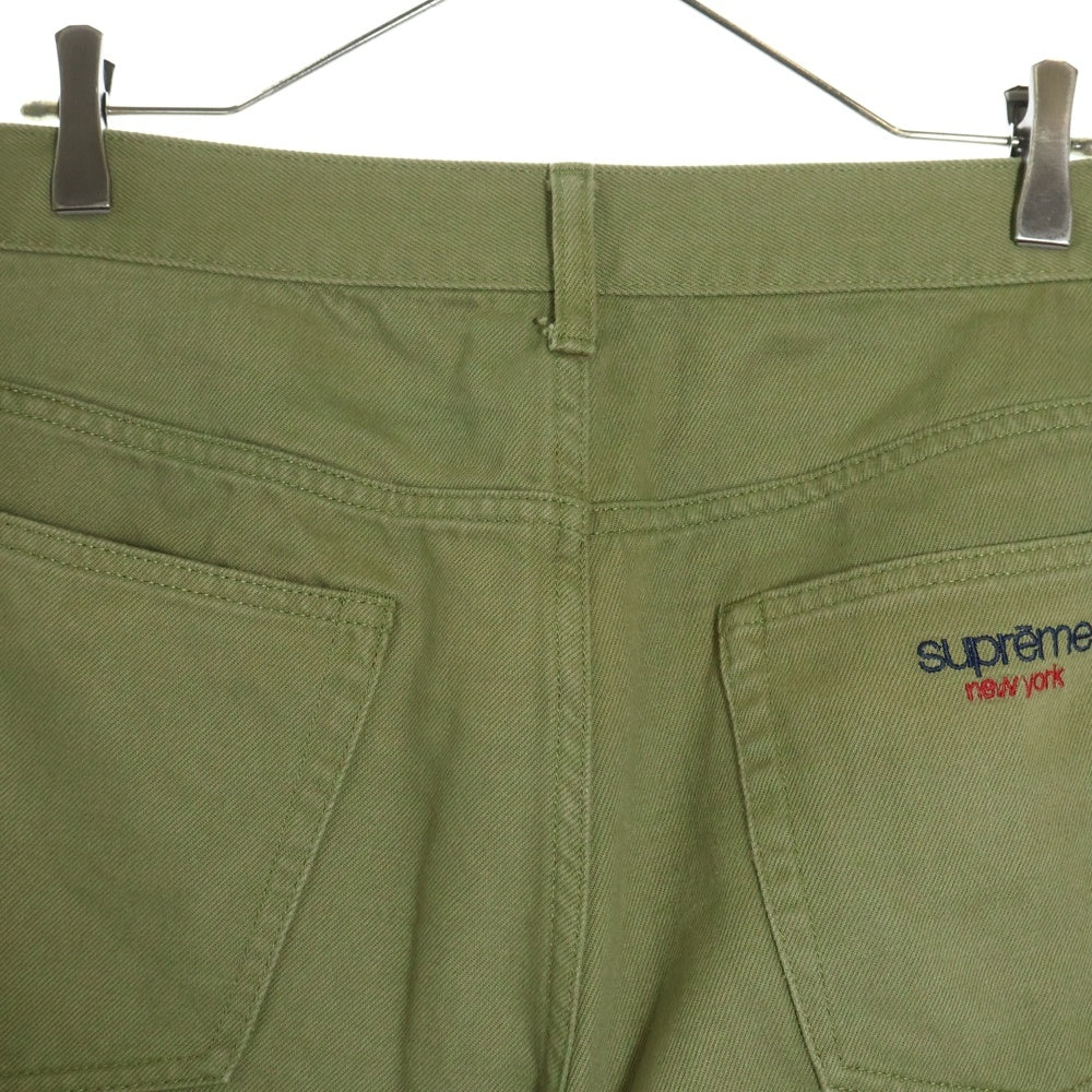 SUPREME(シュプリーム) 24SS Baggy Denim Short Light Olive クラシックロゴ刺繍 バギーデニムショーツ ハーフパンツ ライトオリーブ