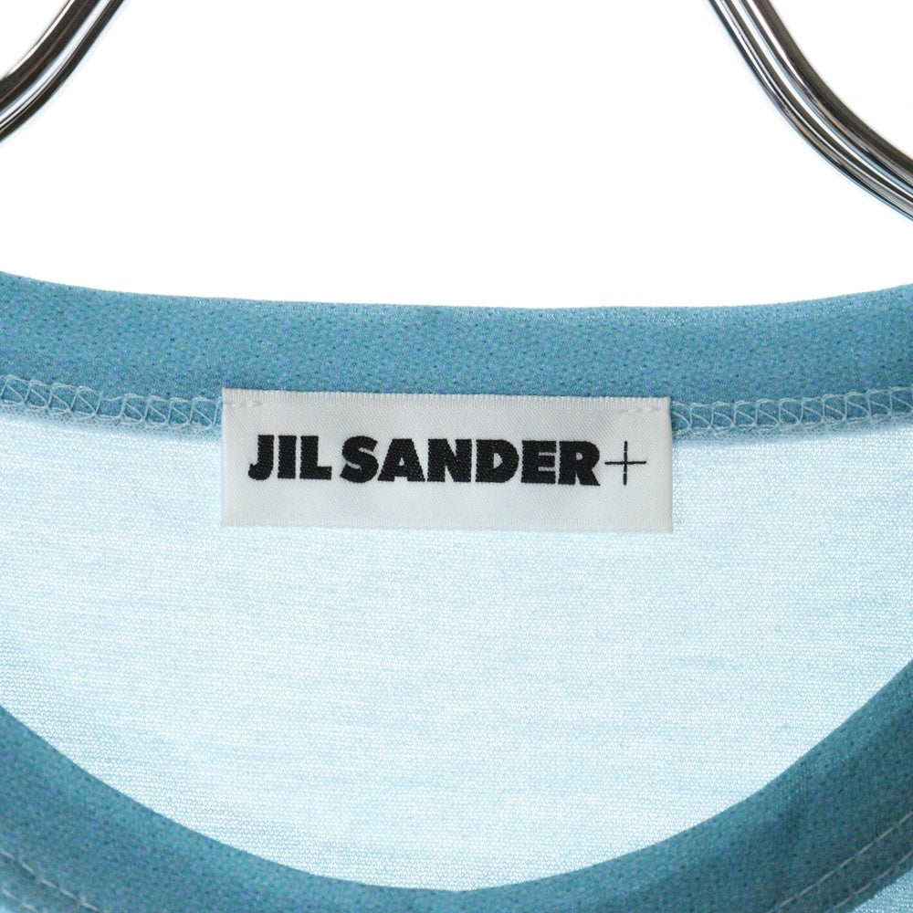 JIL SANDER(ジルサンダー) ALPS TECH COTTON TEE アルプス総柄プリント クルーネック 半袖Tシャツ ブルー J40GC0109 J20030 レディース