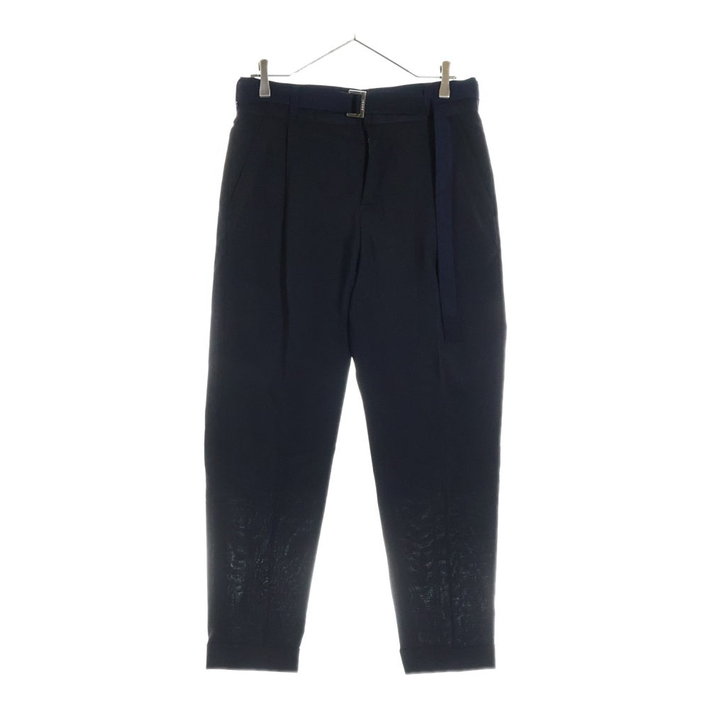 Sacai(サカイ) 21AW SUITING PANTS スーチング ベルテッド タック スラックスパンツ ブラック 21-02556M