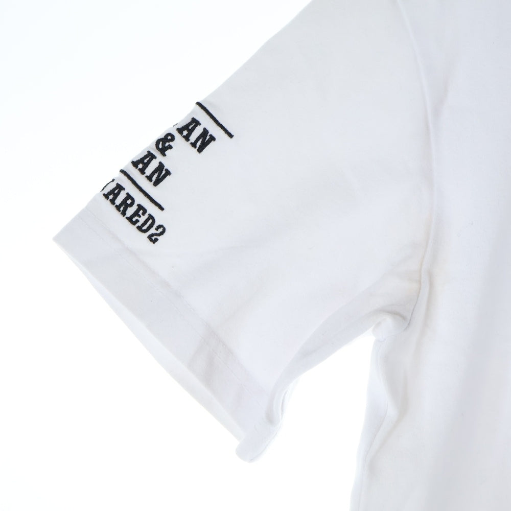 DSQUARED2(ディースクエアード) ROUTE 64 フロントワッペン付 クルーネック 半袖Tシャツ ホワイト DFM120207