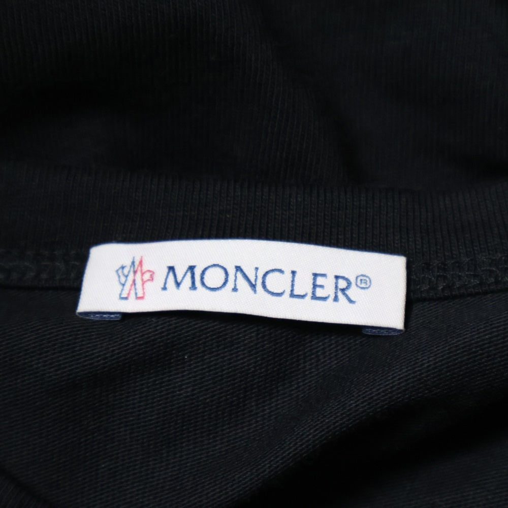 MONCLER(モンクレール) MAGLIA TEE フロントプリント クルーネック 半袖Tシャツ ブラック F10918C73710 8390T