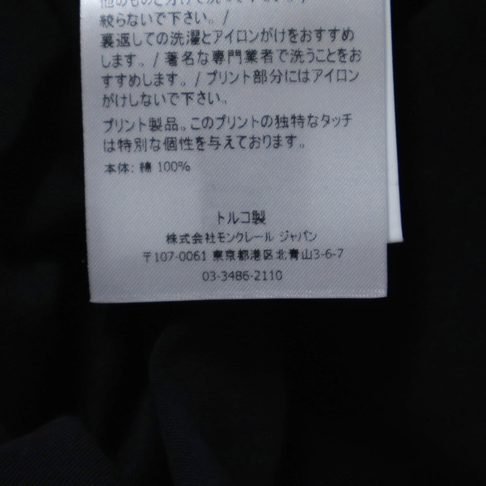 MONCLER(モンクレール) MAGLIA TEE フロントプリント クルーネック 半袖Tシャツ ブラック F10918C73710 8390T