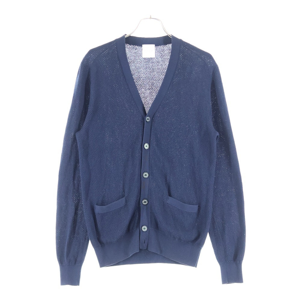 MACKINTOSH PHILOSOPHY(マッキントッシュフィロソフィー) コットン メッシュ ロゴボタン カーディガン ネイビー H1N21-740-29