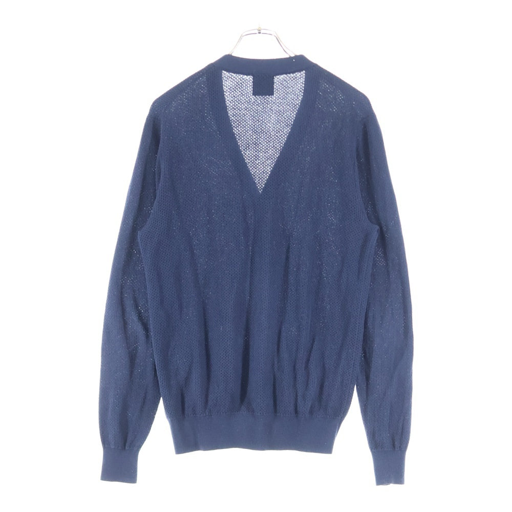 MACKINTOSH PHILOSOPHY(マッキントッシュフィロソフィー) コットン メッシュ ロゴボタン カーディガン ネイビー H1N21-740-29