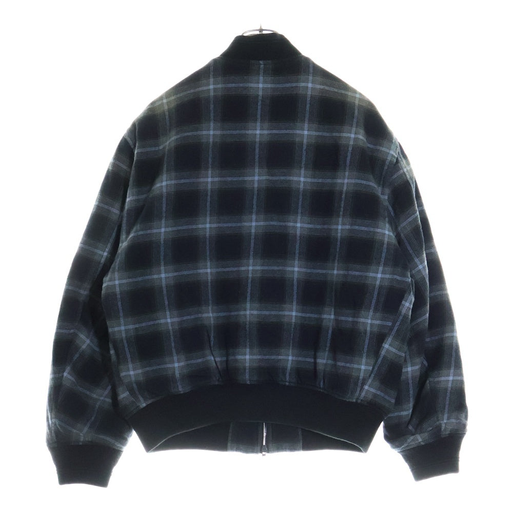 DIESEL(ディーゼル) Padded Bomber Jacket フロントDロゴ チェック ボンバージャケット グレー A16217 0ABCD