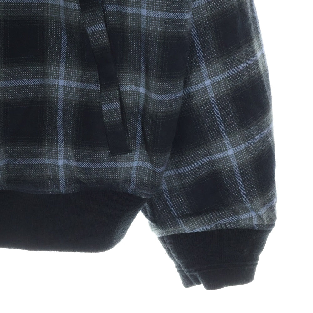 DIESEL(ディーゼル) Padded Bomber Jacket フロントDロゴ チェック ボンバージャケット グレー A16217 0ABCD