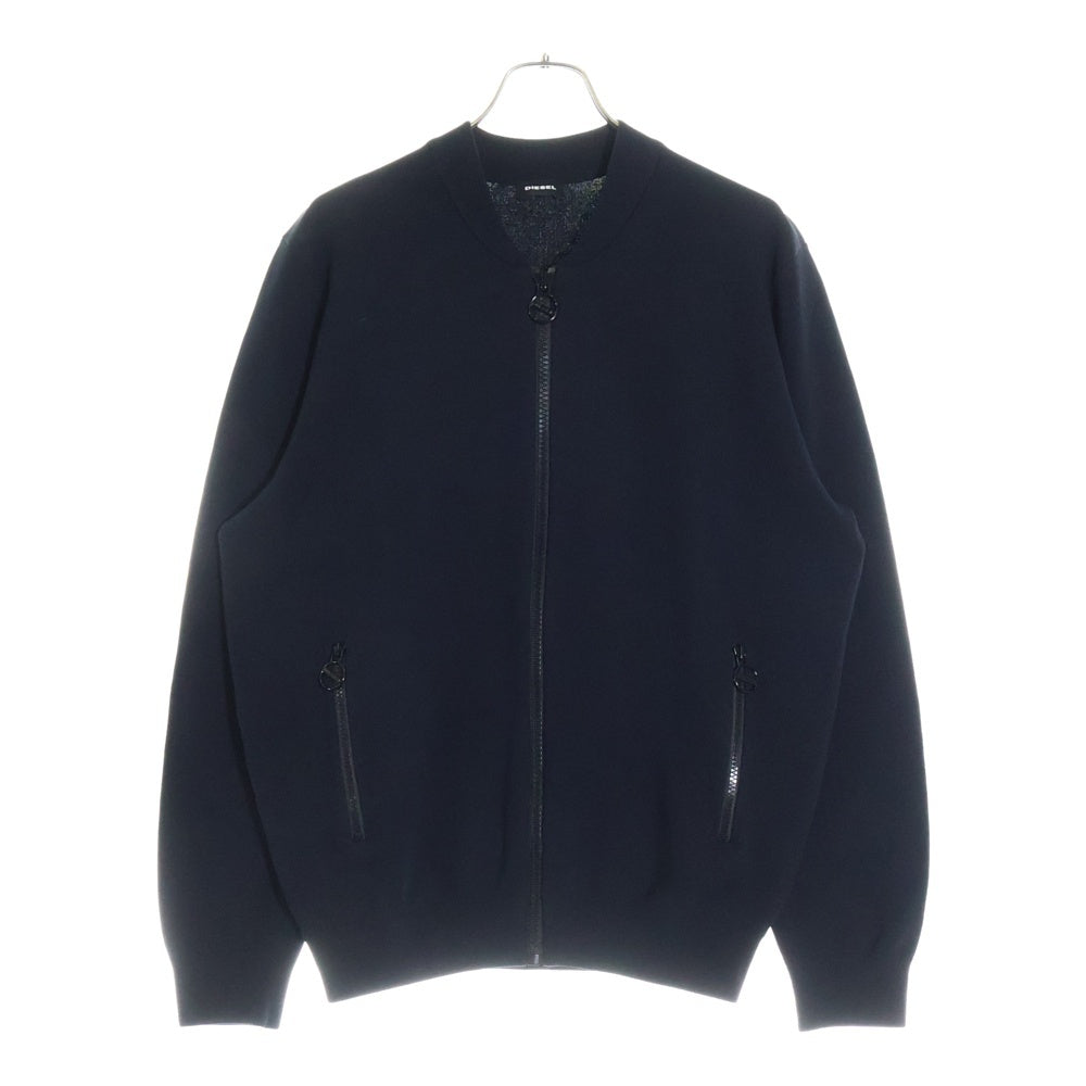 DIESEL(ディーゼル) ロゴジップ レーヨン ジップアップ トラックジャケット ブラック