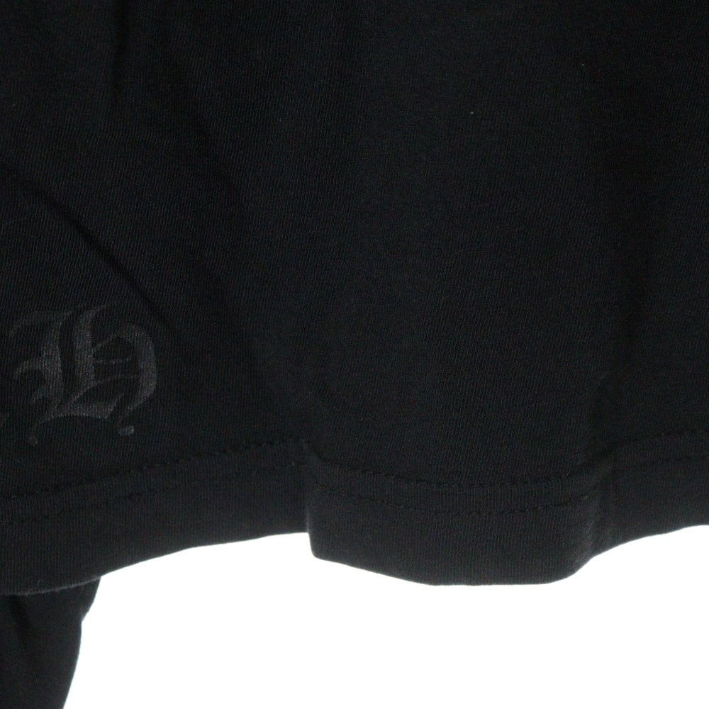 CHROME HEARTS(クロムハーツ) CH L S 1 バックスクロール ロゴプリント 長袖 Tシャツ ロングスリーブ カットソー ブラック