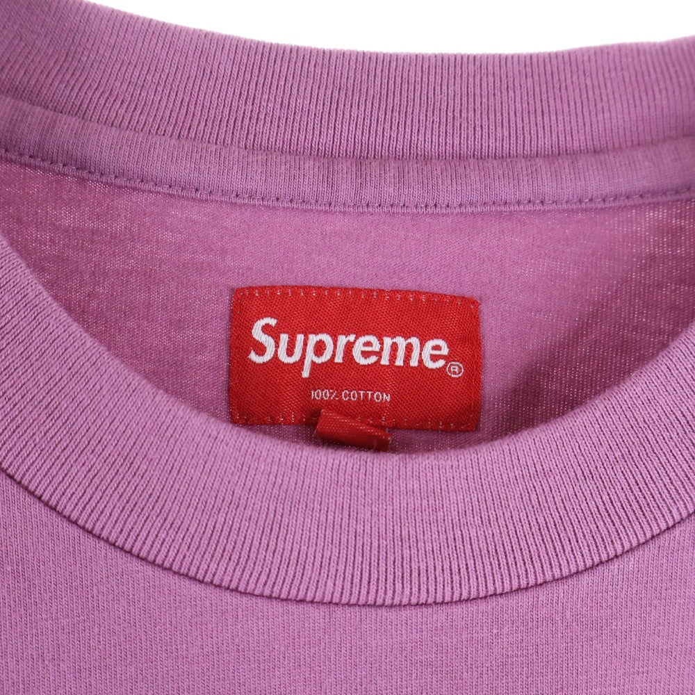 SUPREME(シュプリーム) 19AW Cat L/S Pocket Tee キャットロングスリーブポケットTシャツ 長袖カットソー マゼンタ