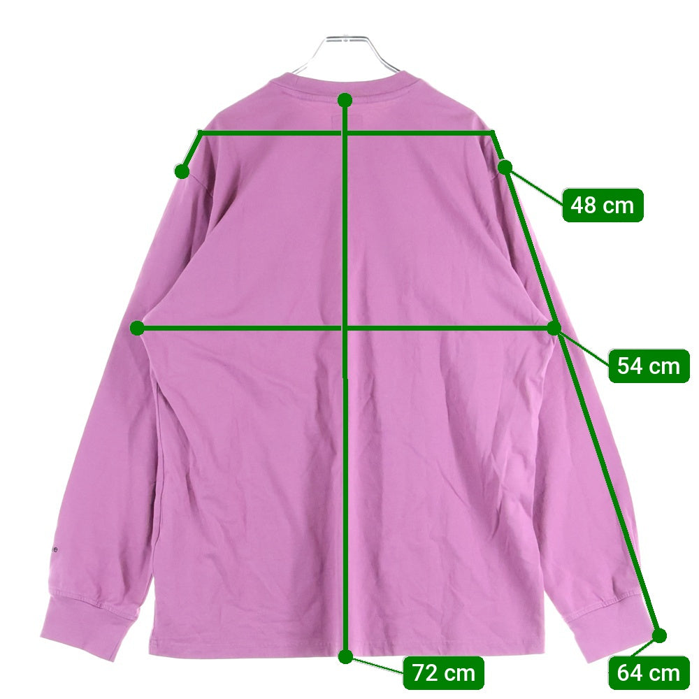 SUPREME(シュプリーム) 19AW Cat L/S Pocket Tee キャットロングスリーブポケットTシャツ 長袖カットソー マゼンタ