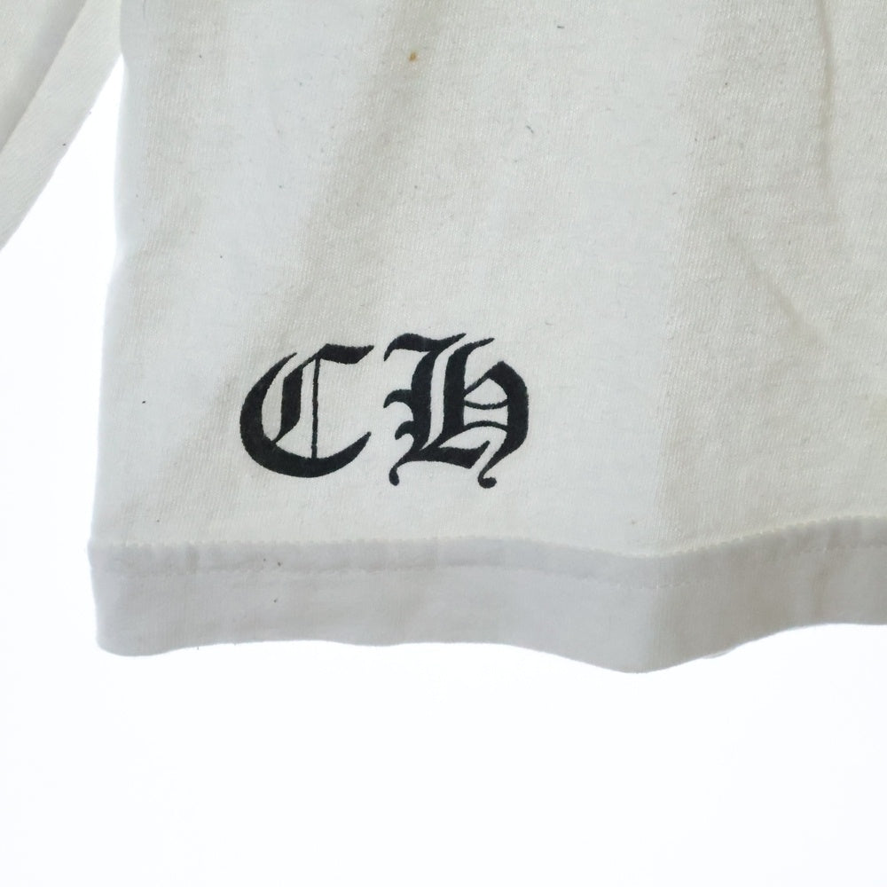 CHROME HEARTS(クロムハーツ) OLD CIRCLE CH PLUS L/S TEE バックサークルCHプラスプリント オールド クルーネック 長袖Tシャツ ホワイト