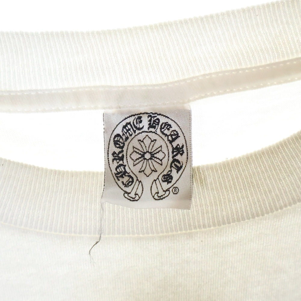 CHROME HEARTS(クロムハーツ) OLD CIRCLE CH PLUS L/S TEE バックサークルCHプラスプリント オールド クルーネック 長袖Tシャツ ホワイト