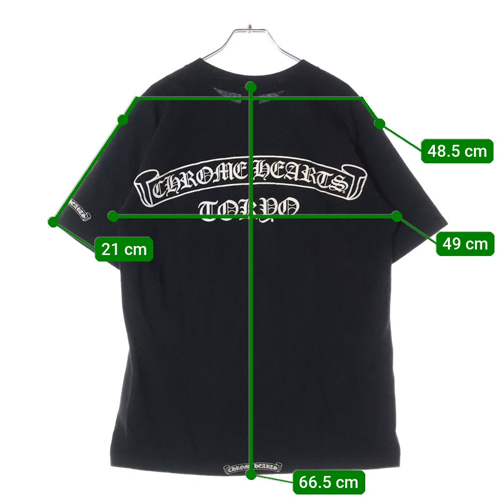 CHROME HEARTS(クロムハーツ) OLD CH TOKYO T-SHRT オールド 東京限定 ホースシュー スクロールラベル プリント 半袖 カットソー Tシャツ カットソー ブラック