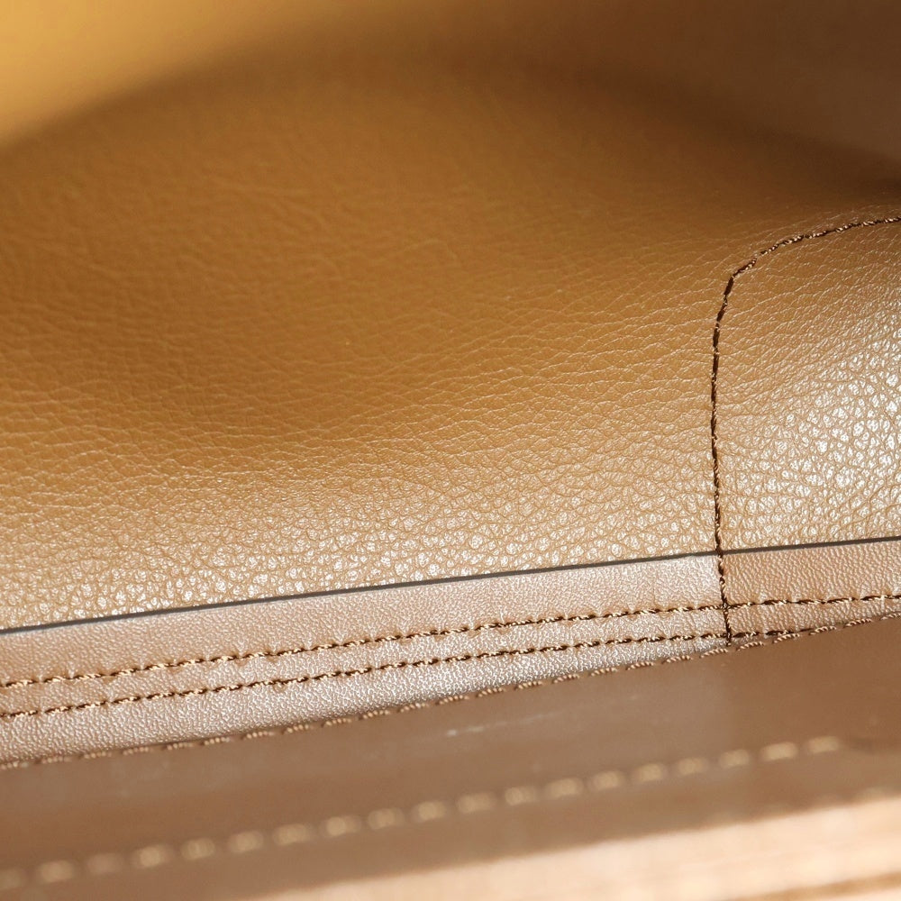 MICHAEL KORS(マイケルコース) 2WAY MKロゴストラップ付 レザーハンドバッグ ショルダーバッグ ブラウン 35S1GM9M2L