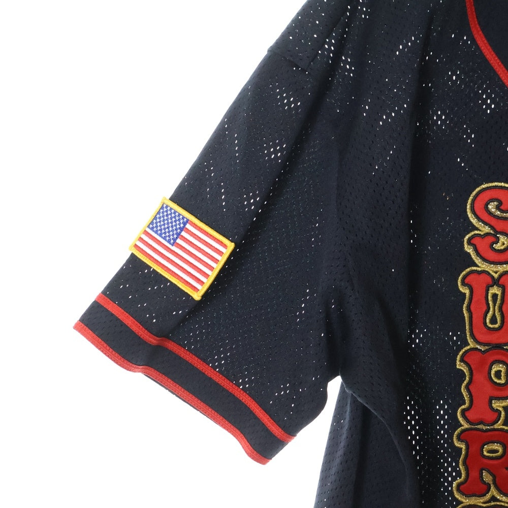 SUPREME(シュプリーム) ×HOMERUN Baseball Jersey ホームラン ベースボール ジャージ ゲームシャツ 半袖シャツ ブラック