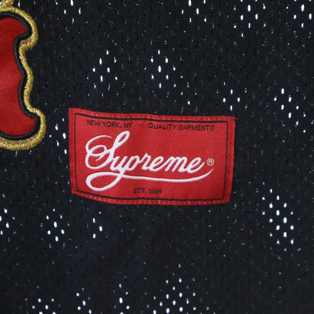 SUPREME(シュプリーム) ×HOMERUN Baseball Jersey ホームラン ベースボール ジャージ ゲームシャツ 半袖シャツ ブラック