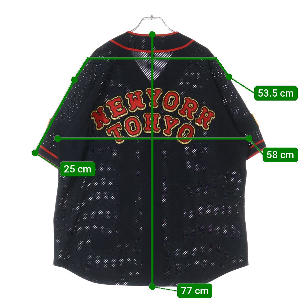 SUPREME(シュプリーム) ×HOMERUN Baseball Jersey ホームラン ベースボール ジャージ ゲームシャツ 半袖シャツ ブラック