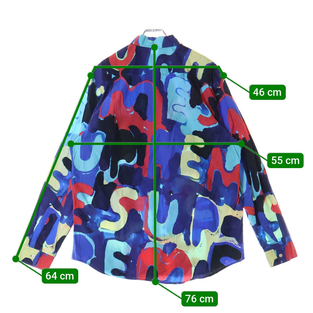 SUPREME(シュプリーム) 20SS Painted Logo Shirt ペインテッド ロゴ シャツ 長袖シャツ ロングスリーブシャツ マルチカラー