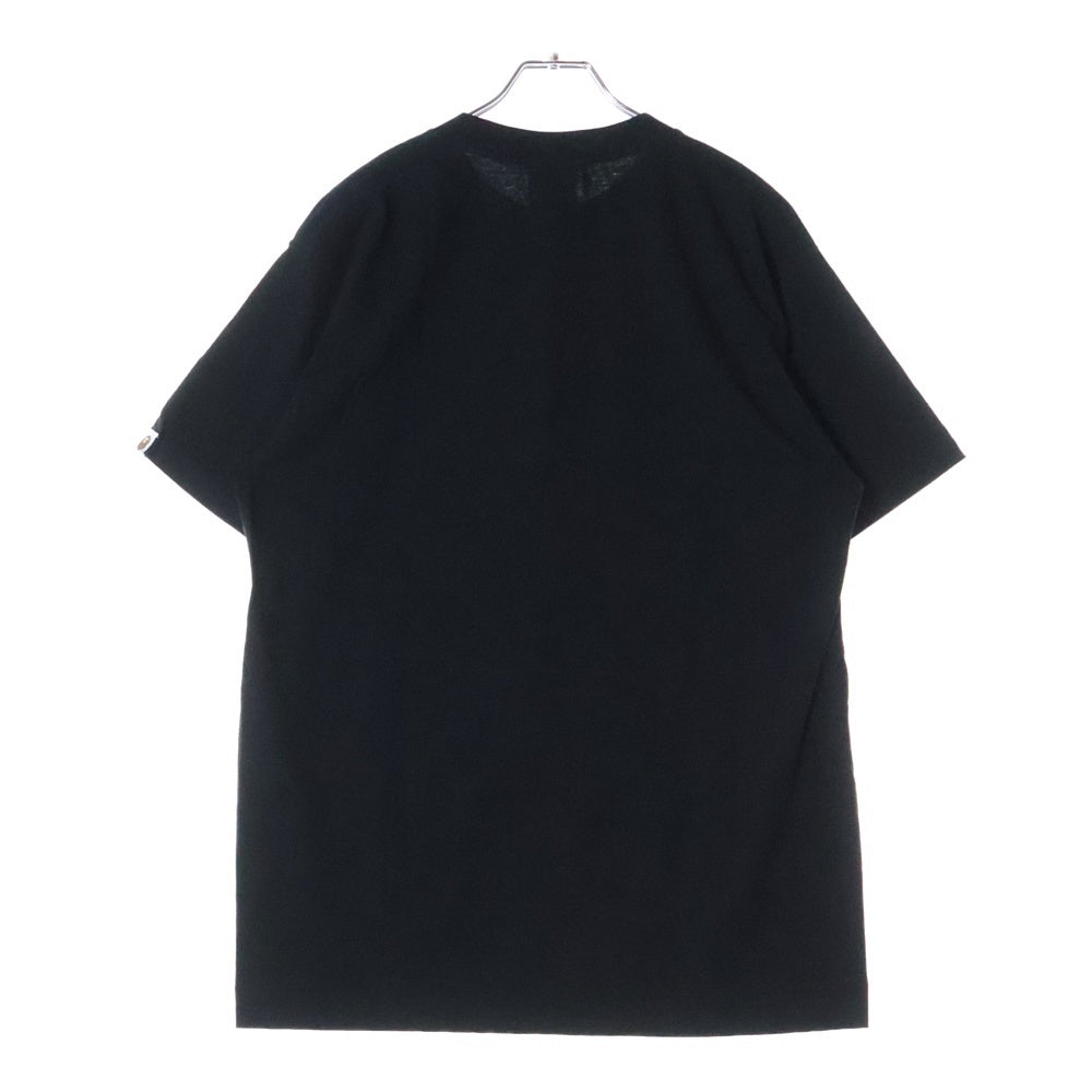A BATHING APE(アベイシングエイプ) HEAD TEE フロントプリント クルーネック 半袖Tシャツ ブラック