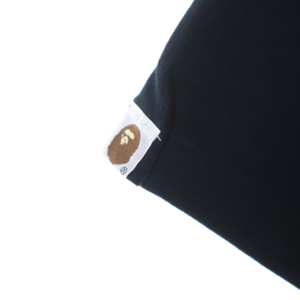 A BATHING APE(アベイシングエイプ) HEAD TEE フロントプリント クルーネック 半袖Tシャツ ブラック