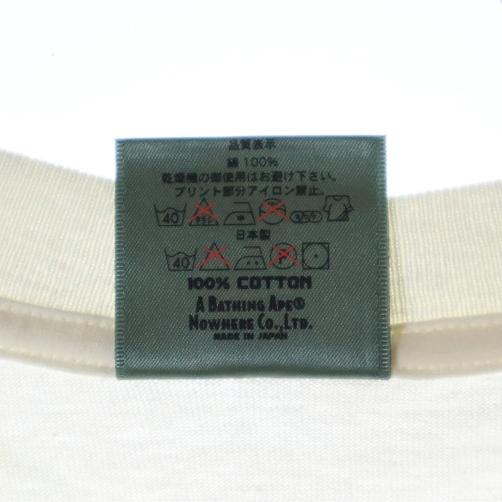 A BATHING APE(アベイシングエイプ) ユニオンジャック フロントプリント クルーネック 半袖Tシャツ ホワイト