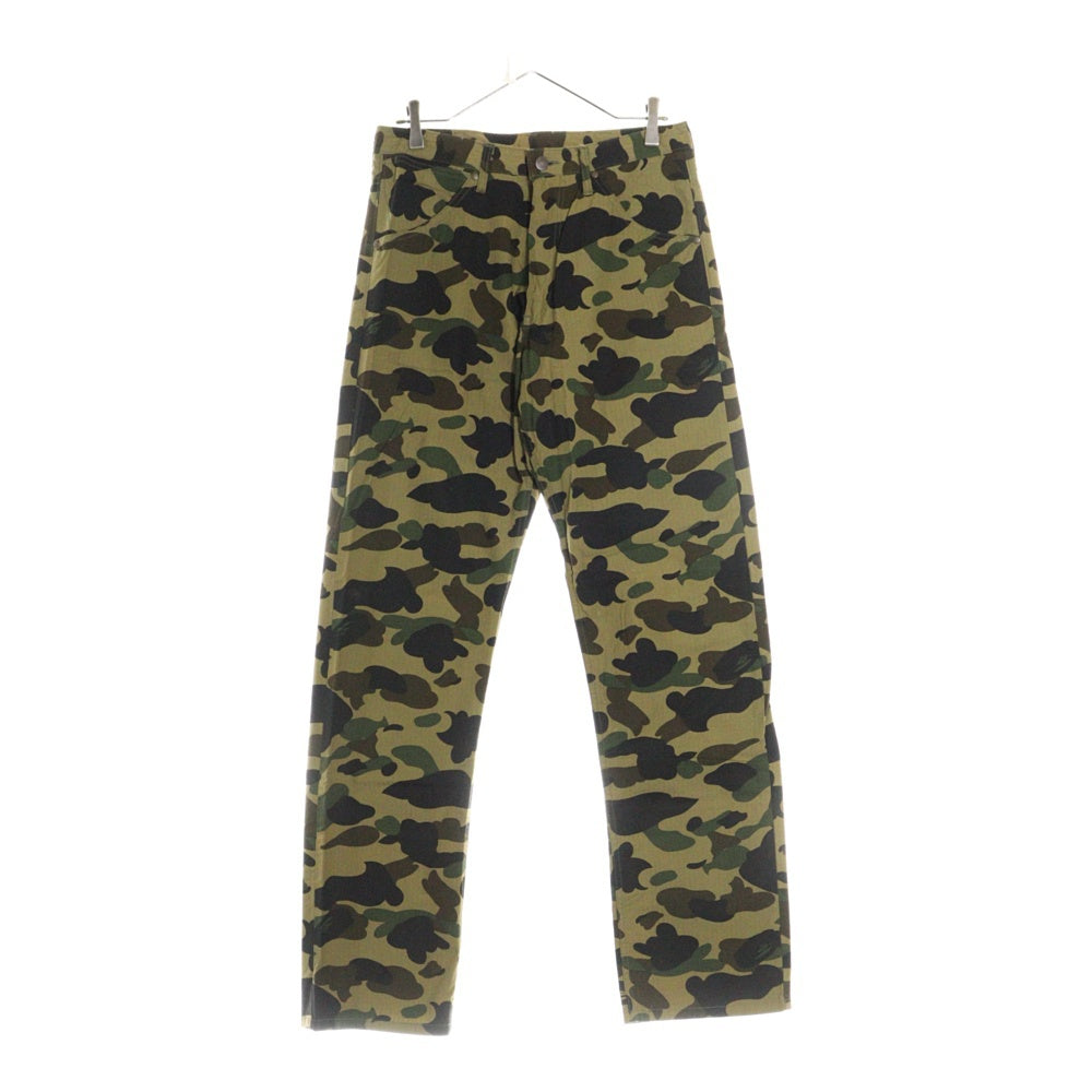 A BATHING APE(アベイシングエイプ) バックロゴパッチ カモ柄 コットン カーゴパンツ