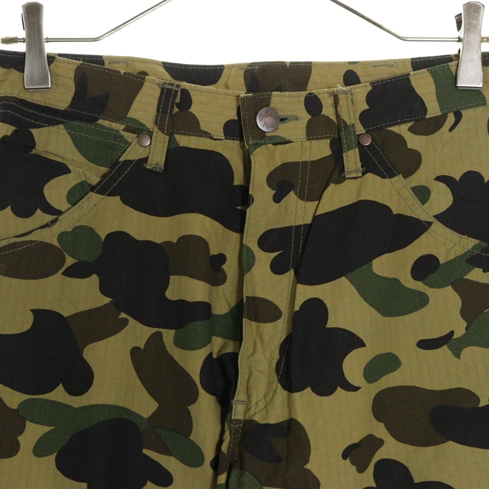 A BATHING APE(アベイシングエイプ) バックロゴパッチ カモ柄 コットン カーゴパンツ