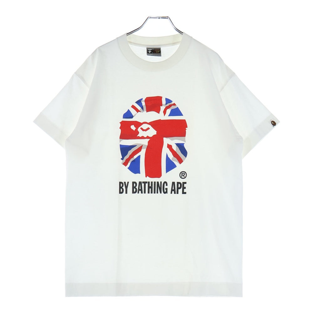 A BATHING APE(アベイシングエイプ) ユニオンジャック フロントプリント クルーネック 半袖シャツ ホワイト